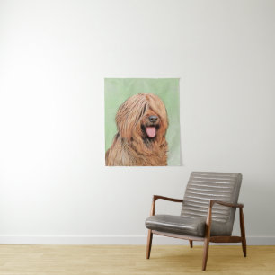 Tapiz Pintura de Briard - Arte de Perro Original.