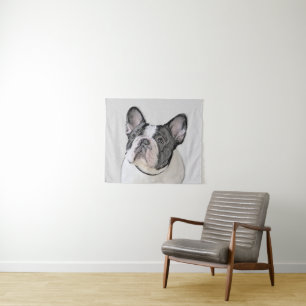 Tapiz Pintura de Bulldog francés (Brindle Pied) - Arte d