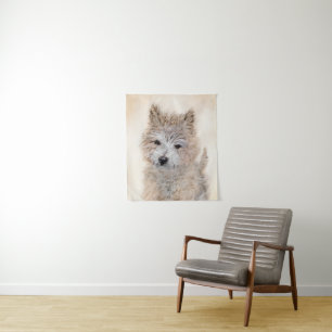 Tapiz Pintura de Cachorro de Cairn Terrier - Arte Perro 