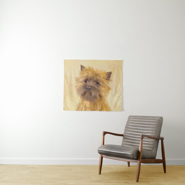 Tapiz Pintura de Cairn Terrier - Arte Perro Original. (In situ (horizontal))