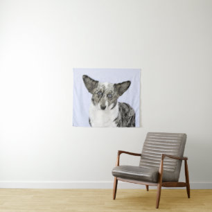 Tapiz Pintura de Cardigan Welsh Corgi - Arte Perro Origi