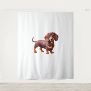 Tapiz Pintura de Dachshund - Paintin acuarela de perro d