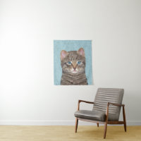 Pintura de gatos en la mesa gris - Arte de gatos o
