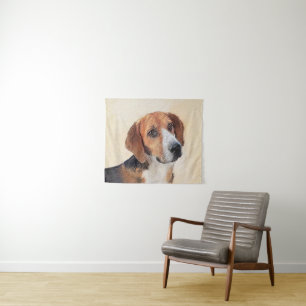 Tapiz Pintura de Harrier - Arte Original de Perro Lindo