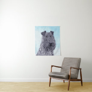 Tapiz Pintura de Kerry Blue Terrier Arte de perro origin