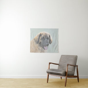 Tapiz Pintura de Leonberger - Arte de Perro Original.
