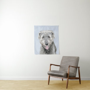 Tapiz Pintura de lobo irlandesa - Arte de perro original