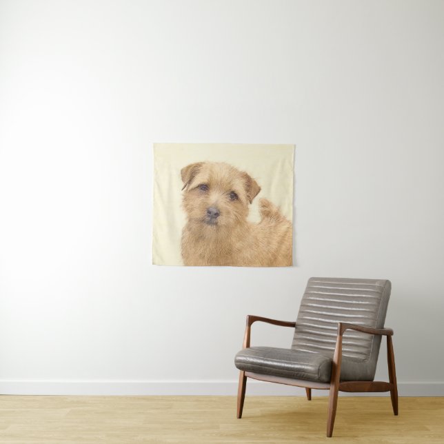 Tapiz Pintura de Norfolk Terrier - Arte Perro Original (In situ (horizontal))