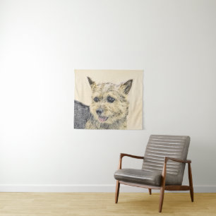 Tapiz Pintura de Norwich Terrier - Arte de Perro Origina