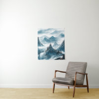 Pintura de paisajes de Chinoiserie azul clásico