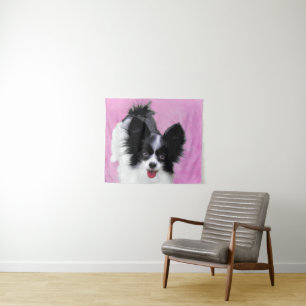 Tapiz Pintura de Papillon (blanco y negro) - Arte de per