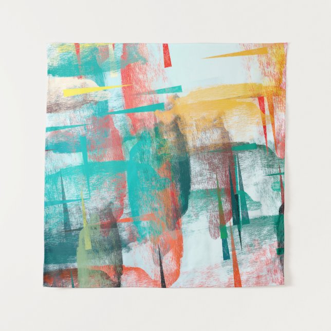 Tapiz Pintura de pincel. Combinación artística de lienzo (Anverso)