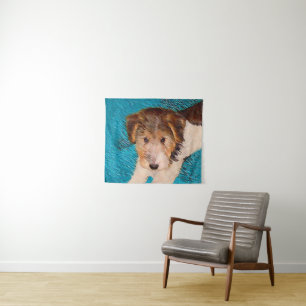 Tapiz Pintura de pipa de Fox Terrier - Arte Perro Origin