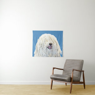Tapiz Pintura de puli - Arte de perro original lindo