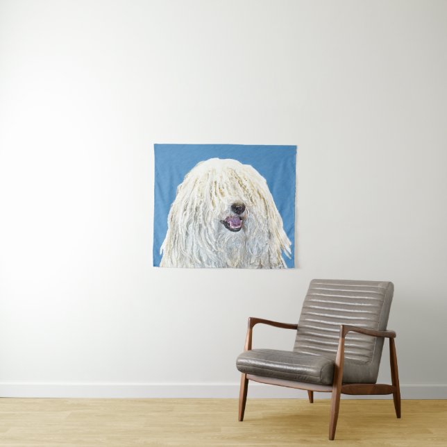Tapiz Pintura de puli - Arte de perro original lindo (In situ (horizontal))
