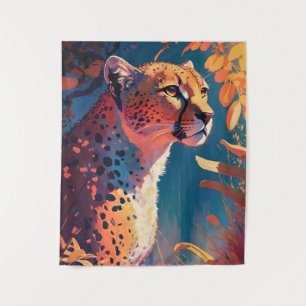 Tapiz Pintura de retrato animal de Cheetah Vida silvestr