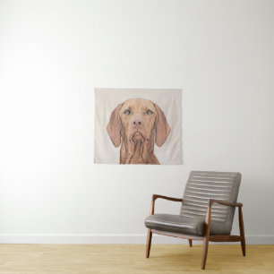 Tapiz Pintura de Vizsla - Arte Perro Original.