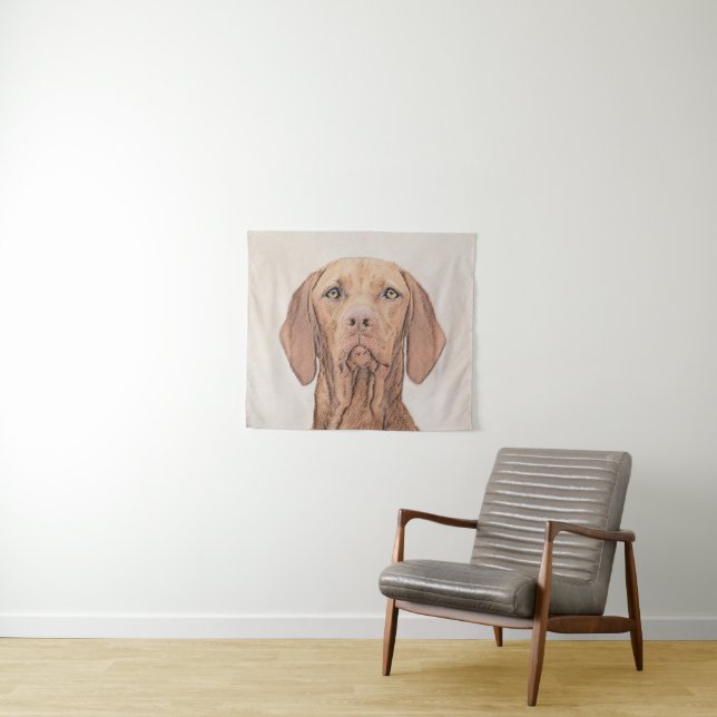 Tapiz Pintura de Vizsla - Arte Perro Original. (In situ (horizontal))