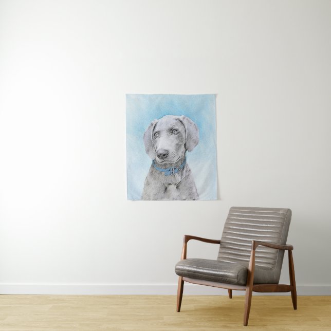 Tapiz Pintura de Weimaraner - Arte de Perro Original. (In situ)