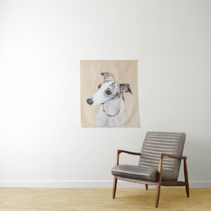 Tapiz Pintura de Whippet - Arte Cute Original Perro