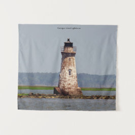 Tapiz Pintura del faro de la isla de Cockspur