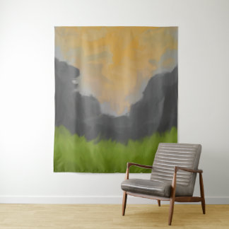Tapiz Pintura del paisaje del cielo dorado