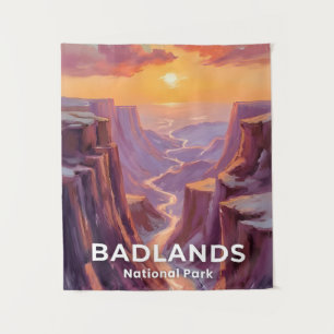Tapiz Pintura del Parque Nacional Badlands Dakota del Su