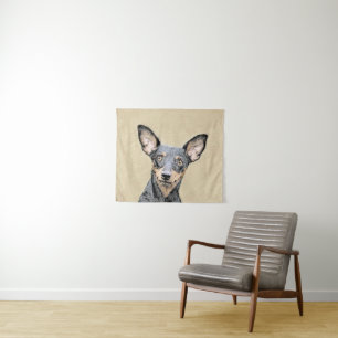 Tapiz Pintura en miniatura de Pinscher Cute arte origina