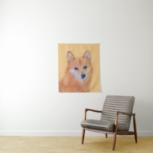 Tapiz Pintura finlandesa de Spitz - Arte de perro origin