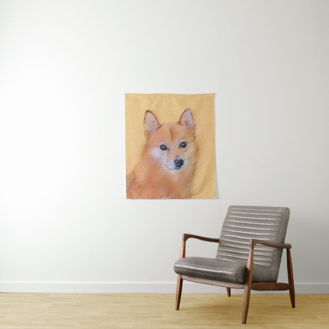 Tapiz Pintura finlandesa de Spitz - Arte de perro origin (In situ)