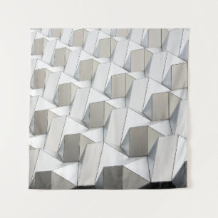 Tapiz Pintura geométrica abstracta blanca