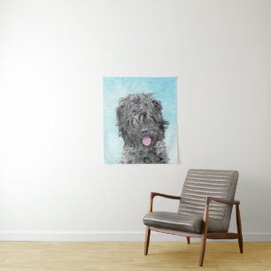 Tapiz Pintura negra del territorio ruso - Perro original