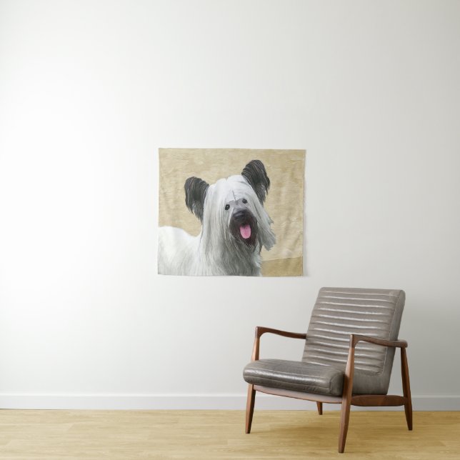 Tapiz Pintura Skye Terrier - Arte Perro Original. (In situ (horizontal))