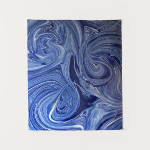 Tapiz Pinturas azules y blancas