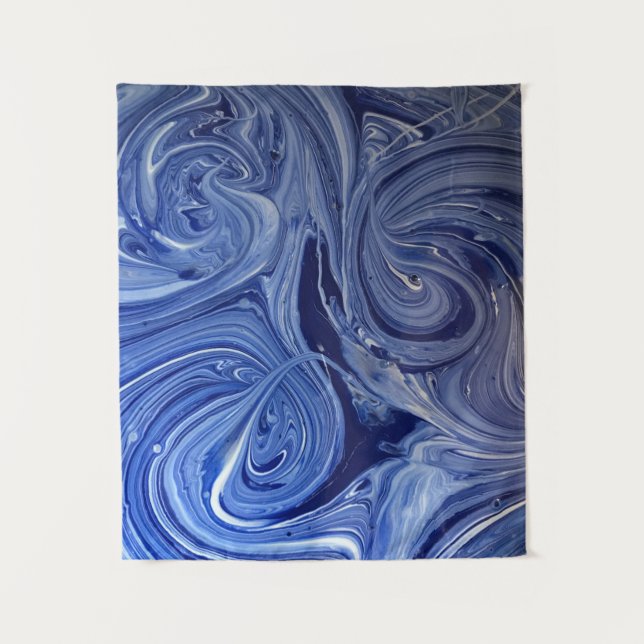 Tapiz Pinturas azules y blancas (Anverso)