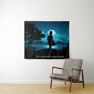 Tapiz Piper escocés en luna brillante