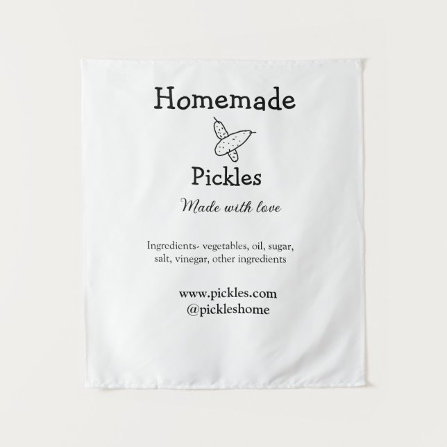 Tapiz Piquetes caseros hechos con amor agregar sitio web (Anverso)