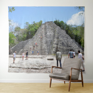 Tapiz Pirámide de Coba Ruinas Mayas Riviera Maya México
