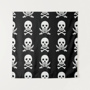 Tapiz Pirata Skulls Crossbone Seless Pattern