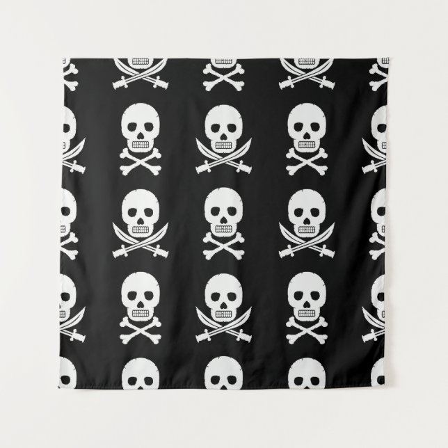 Tapiz Pirata Skulls Crossbone Seless Pattern (Anverso)