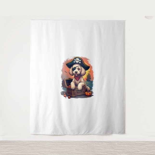 Tapiz Pirate Poodle Plunder (Anverso)