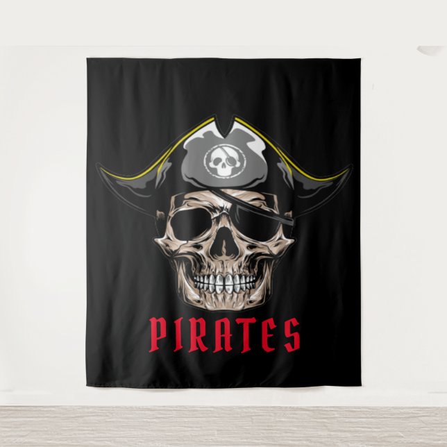 Tapiz Pirate Skull jolly roger Fondo (Anverso)