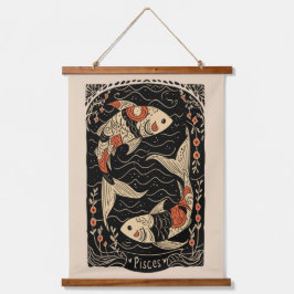 Tapiz Pisces Celestial Zodiac Art
