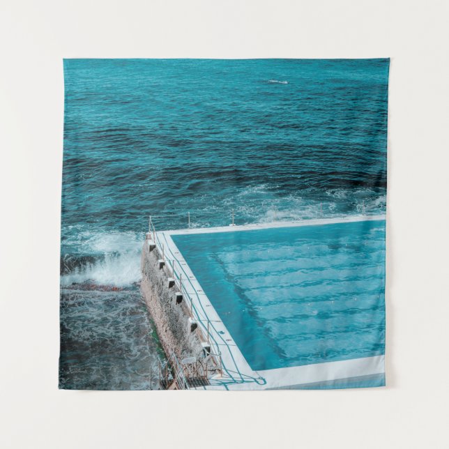 Tapiz Piscina cerca del mar (Anverso)