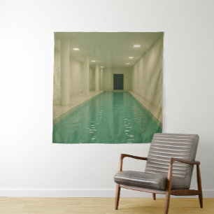 Tapiz Piscina de cemento Dreamcore - Fondo Surreal Eerie