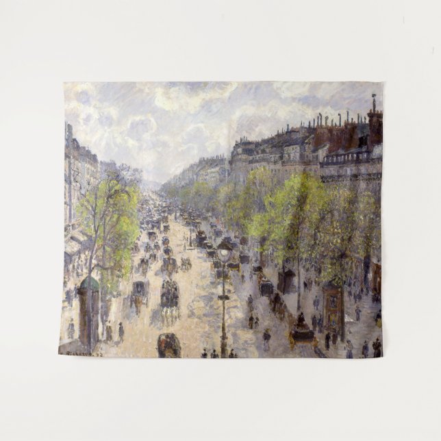 Tapiz Pissarro - Boulevard Montmartre, primavera (Anverso (horizontal))