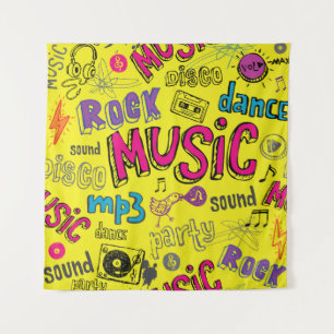 Tapiz Pista de dibujos animados musicales de fondo incom