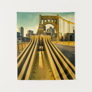 Tapiz Pittsburgh Steel City Bridge Pennsylvania Print