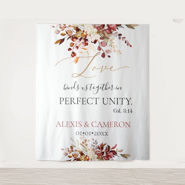 Tapiz PixDezines Foliaje de Otoño Eucalipto Col. 3:14 Ci (Anverso)