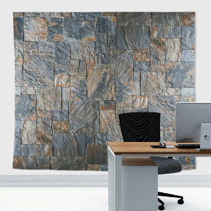 Tapiz Pizarras de pared de piedra rústica Artesia Gris c